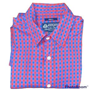 American Rag Men's Plaid Collared Button Down Shirt